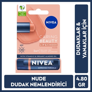 Nivea Renkli Dudak Bakım Kremi Nude 4 8 g SPF30 E Vitamini Dudak ve